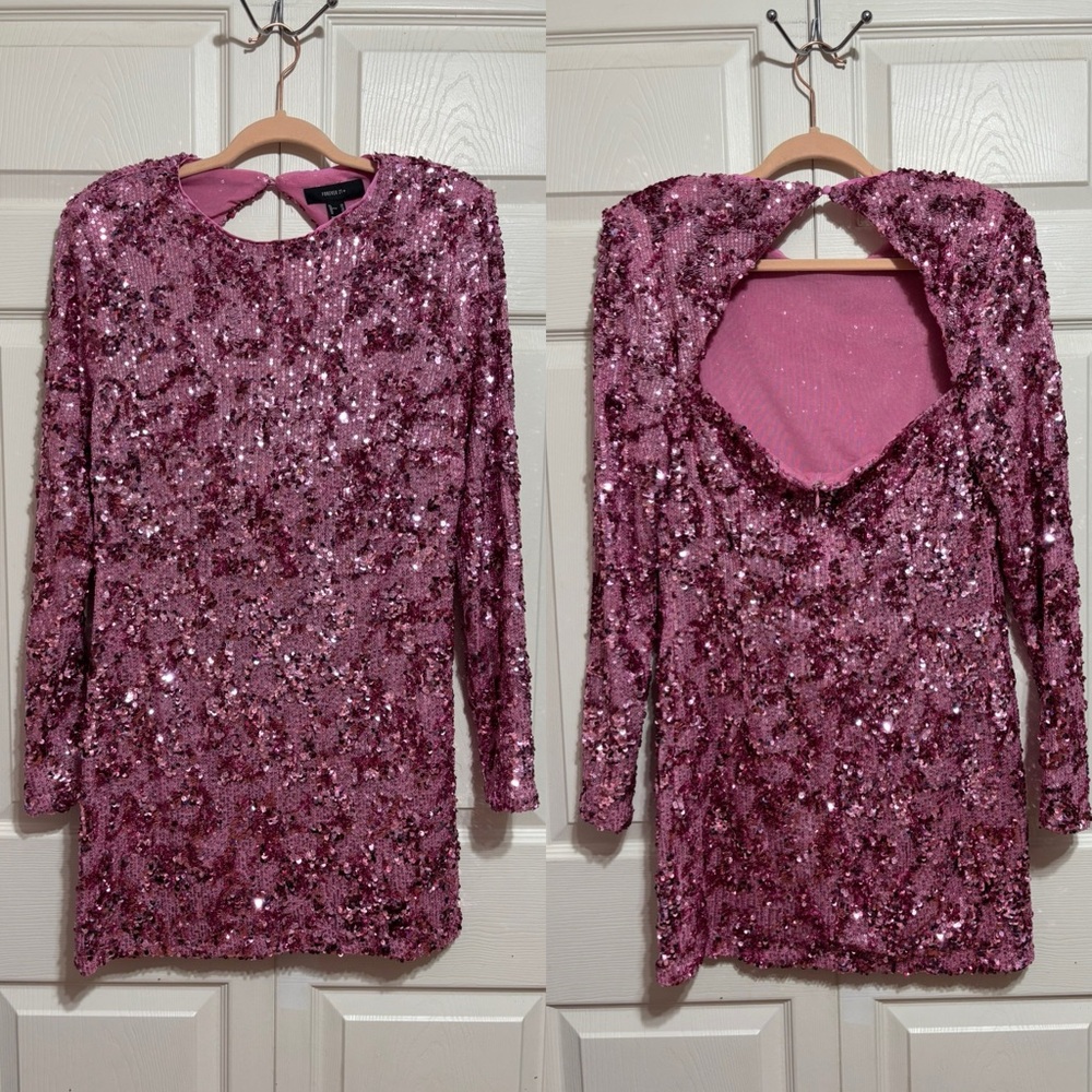 Forever 21 Glittering Pink Sequin Mini Dress